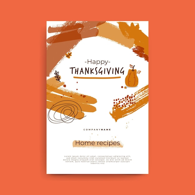 Free Vector thanksgiving blog post template