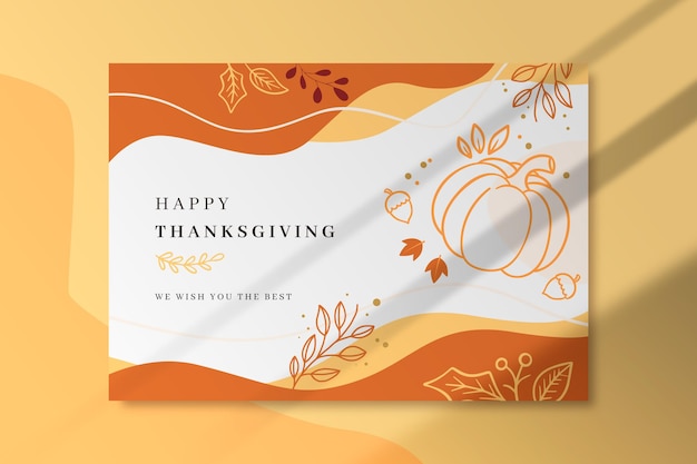 Free Vector thanksgiving card template