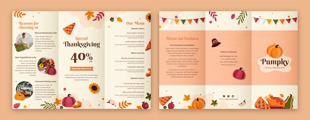 Thanksgiving celebration brochure template