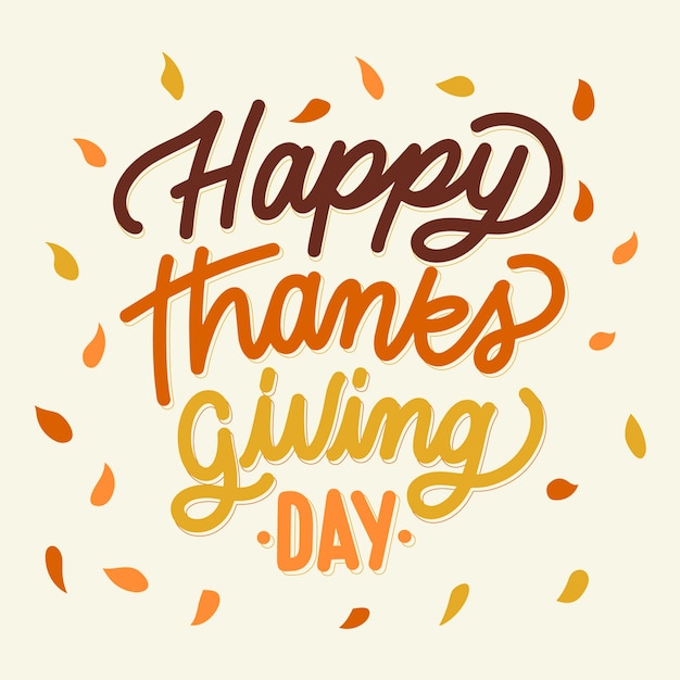 Thanksgiving celebration lettering