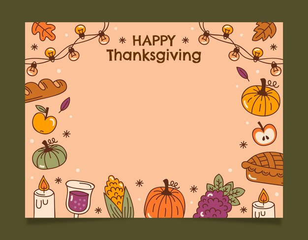 Thanksgiving celebration photocall template