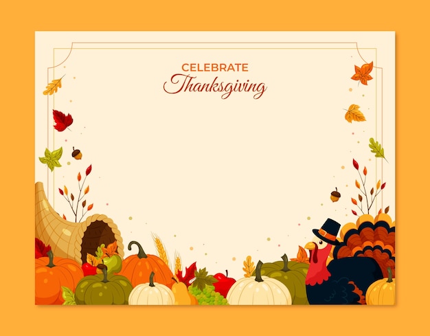 Thanksgiving celebration photocall template