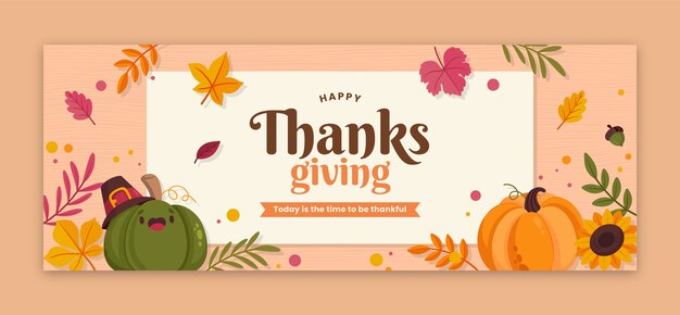 Thanksgiving celebration social media cover template