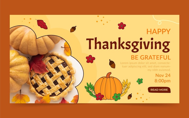 Thanksgiving celebration social media promo template