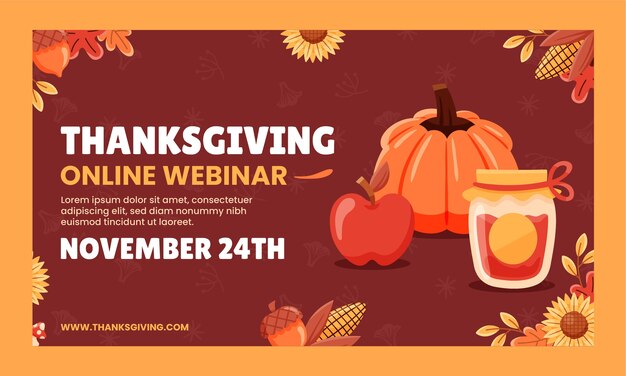 Thanksgiving celebration webinar template