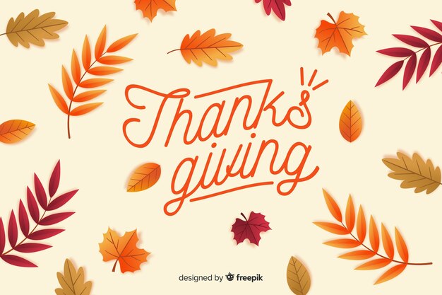 Thanksgiving concept with flat design background