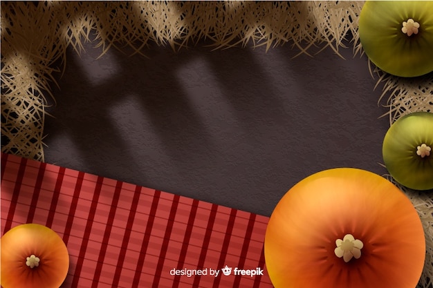 Free vector thanksgiving concept with realistic background