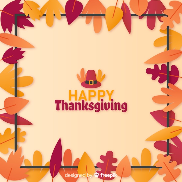 Free Vector thanksgiving day background in flat design