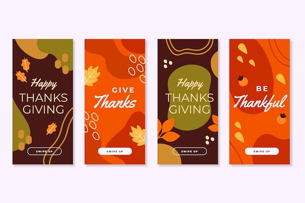 Thanksgiving day instagram stories template