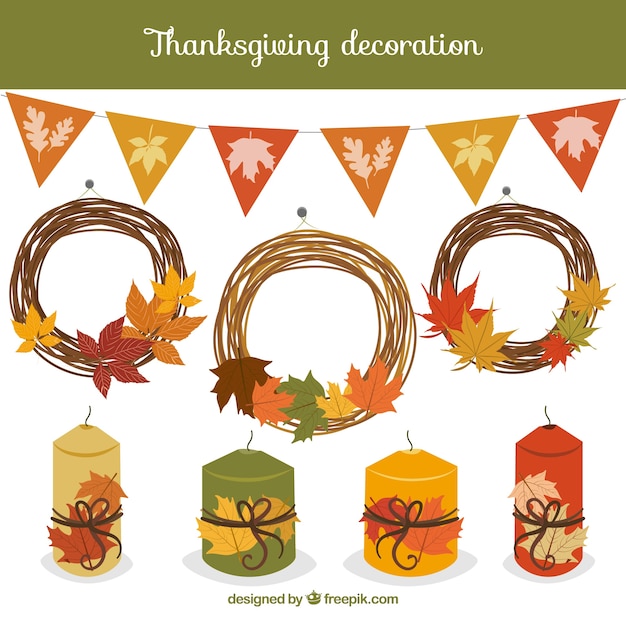 Free vector thanksgiving decoration