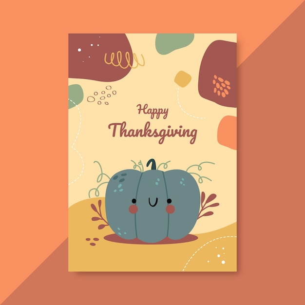 Free Vector thanksgiving poster template