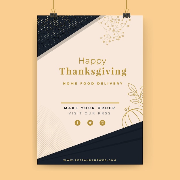 Thanksgiving poster template