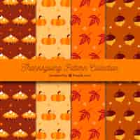 Free vector thanksgiving vintage patterns