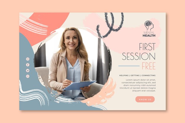 Therapy first session banner template