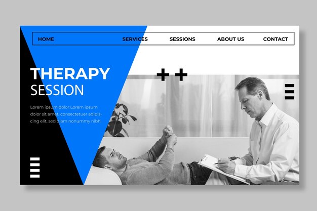 Therapy sessions landing page template