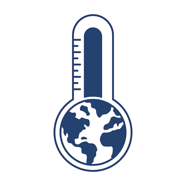 Free vector thermometer earth outline