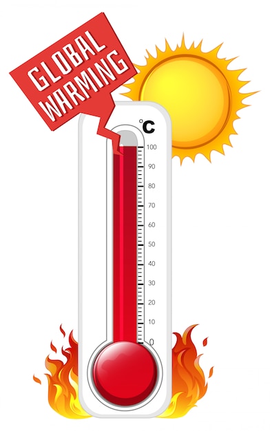 Free Vector thermometer in summer weather