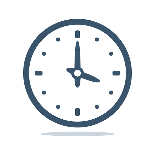 Free Vector thick outline clock navy colour