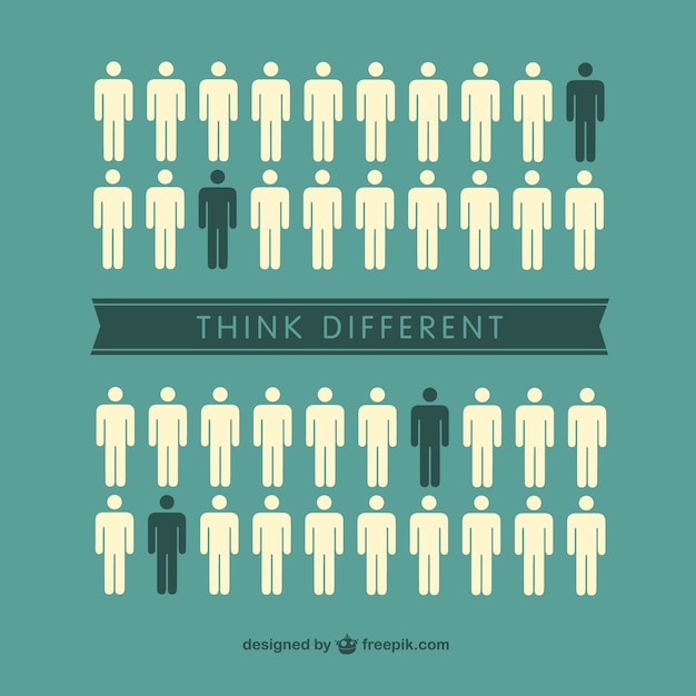 Free Vector think different individuals 