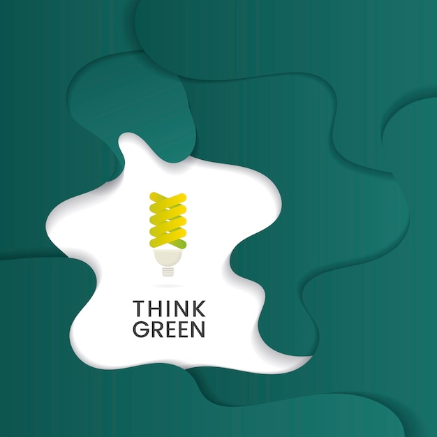 Free Vector think green environmental conservation vector