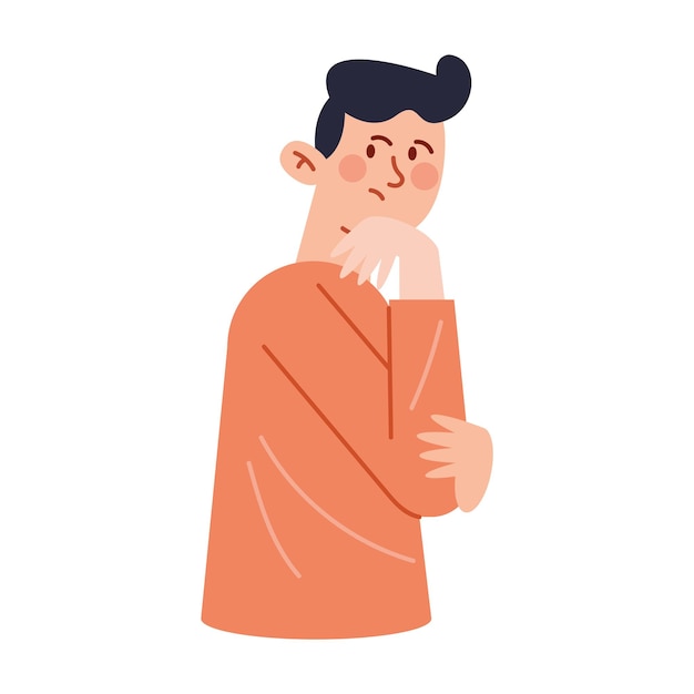 Free Vector thinking man illustration