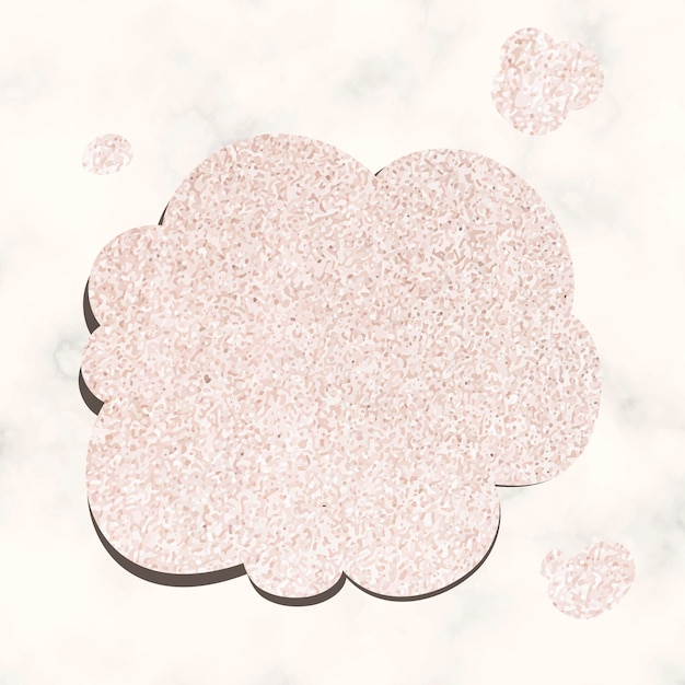 Free Vector thought bubble vector in glitter pink texture style