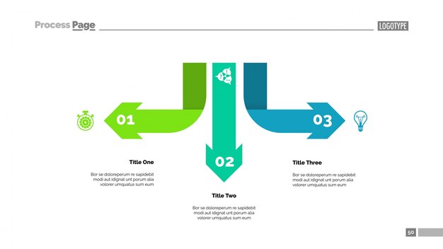 Three Arrow Infographic Diagram Template