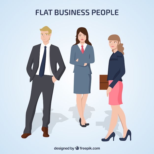 Free Vector three business people