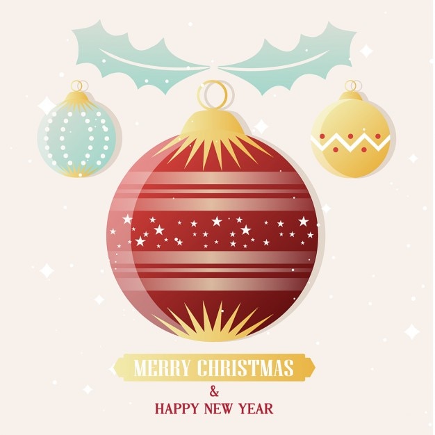 Free Vector three christmas balls