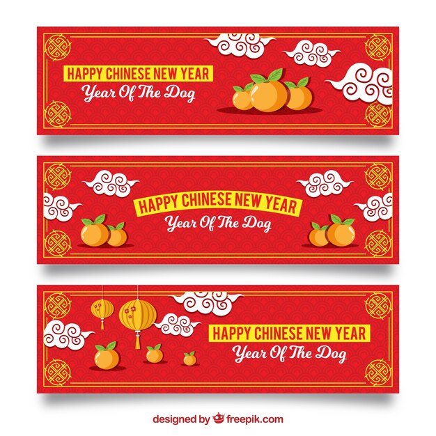 Three creative chinese new year banners