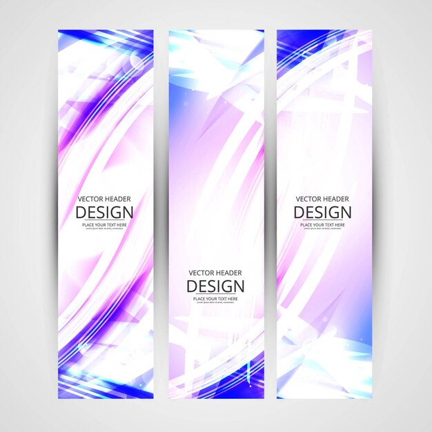 Three futuristic banners