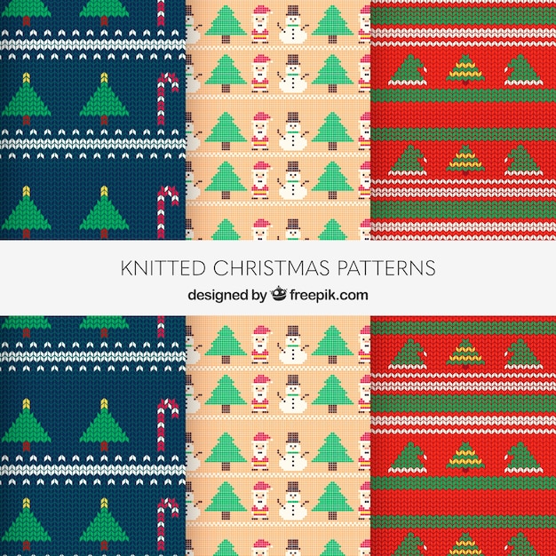 Three knitted christmas patterns