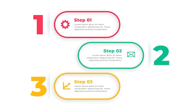 Three option modern infographic template design