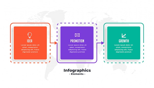 Three steps business infographics template 