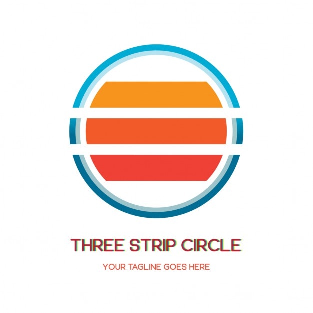 Three strip circular logo