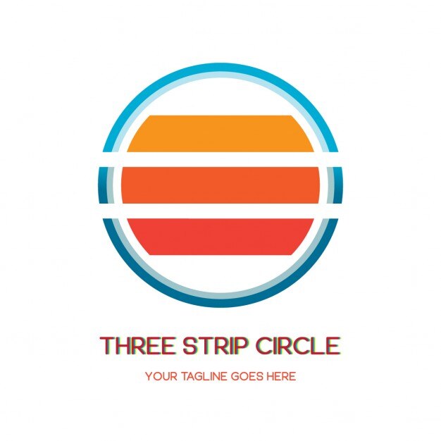 Three strip circular logo