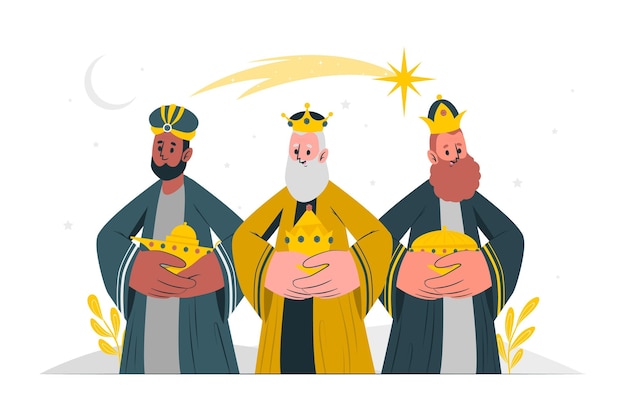 Free vector three wise men concept illustration