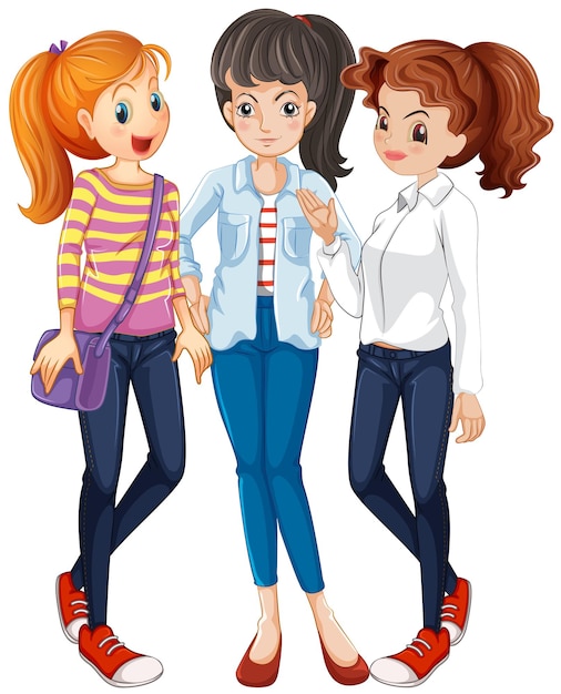 Free vector three women hanging out together