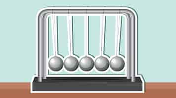 Free vector thumbnail design with newtons cradle