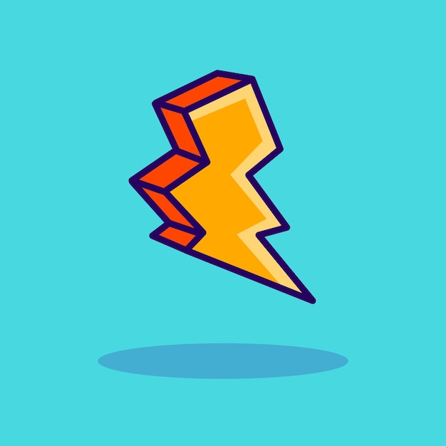 Free vector thunderbolt icon illustration