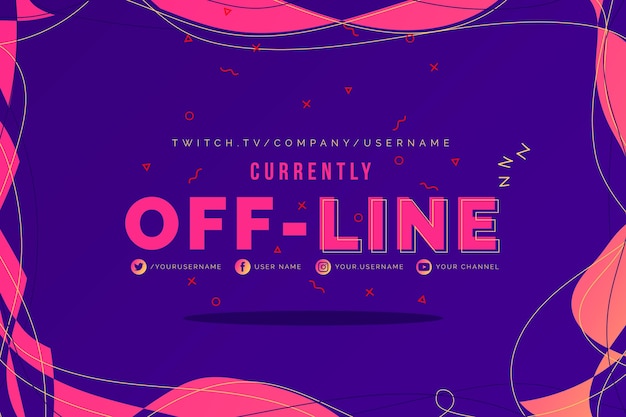 Tic-tac-toe twitch offline banner template