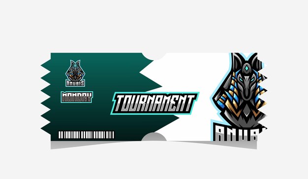 ticket Esport tournament template design