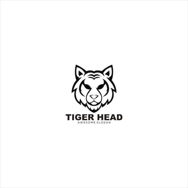 Free Vector tiger head logo mascot e sport