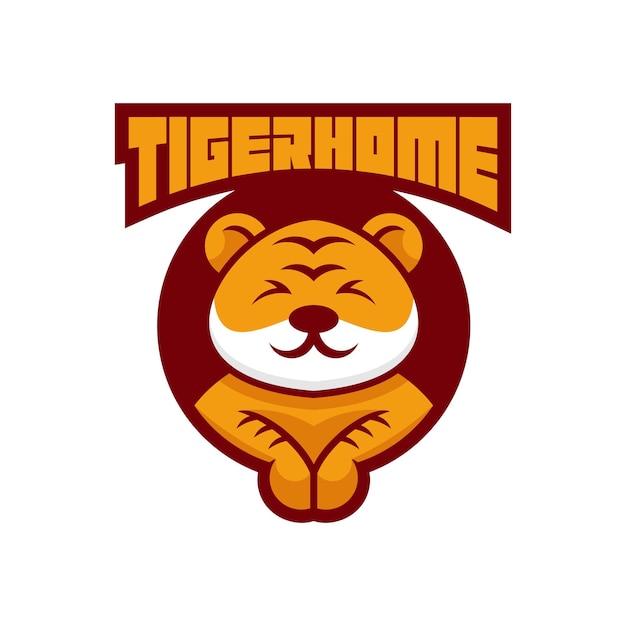 Free Vector tiger home vector logo design