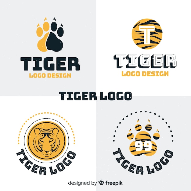 Free Vector tiger logo collection