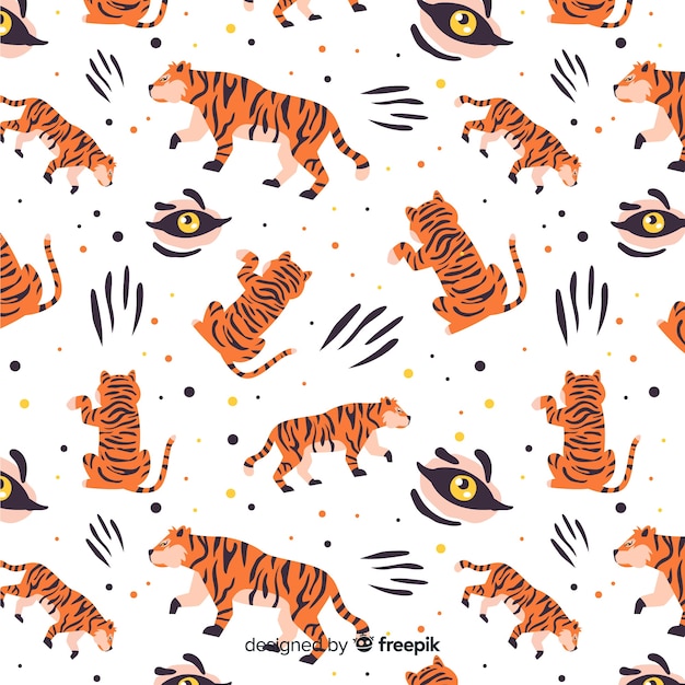 Free Vector tiger pattern background