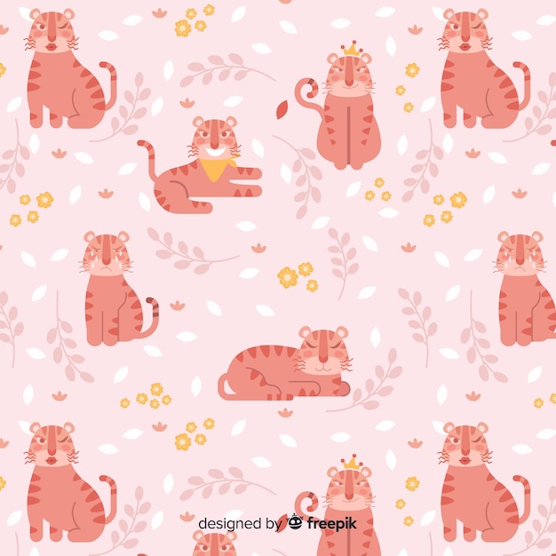 Free vector tiger pattern background