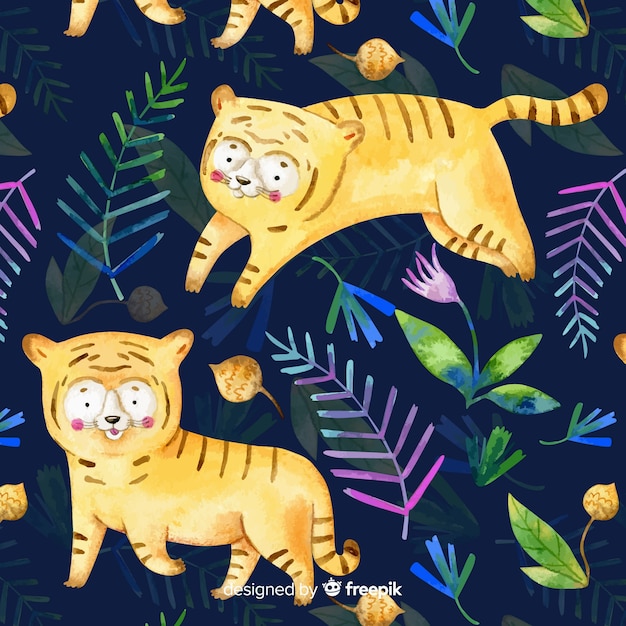 Free Vector tiger pattern