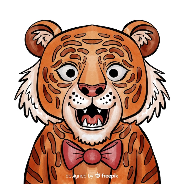 Tiger with bowtie