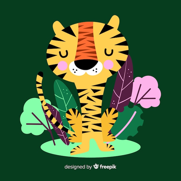 Free vector tiger